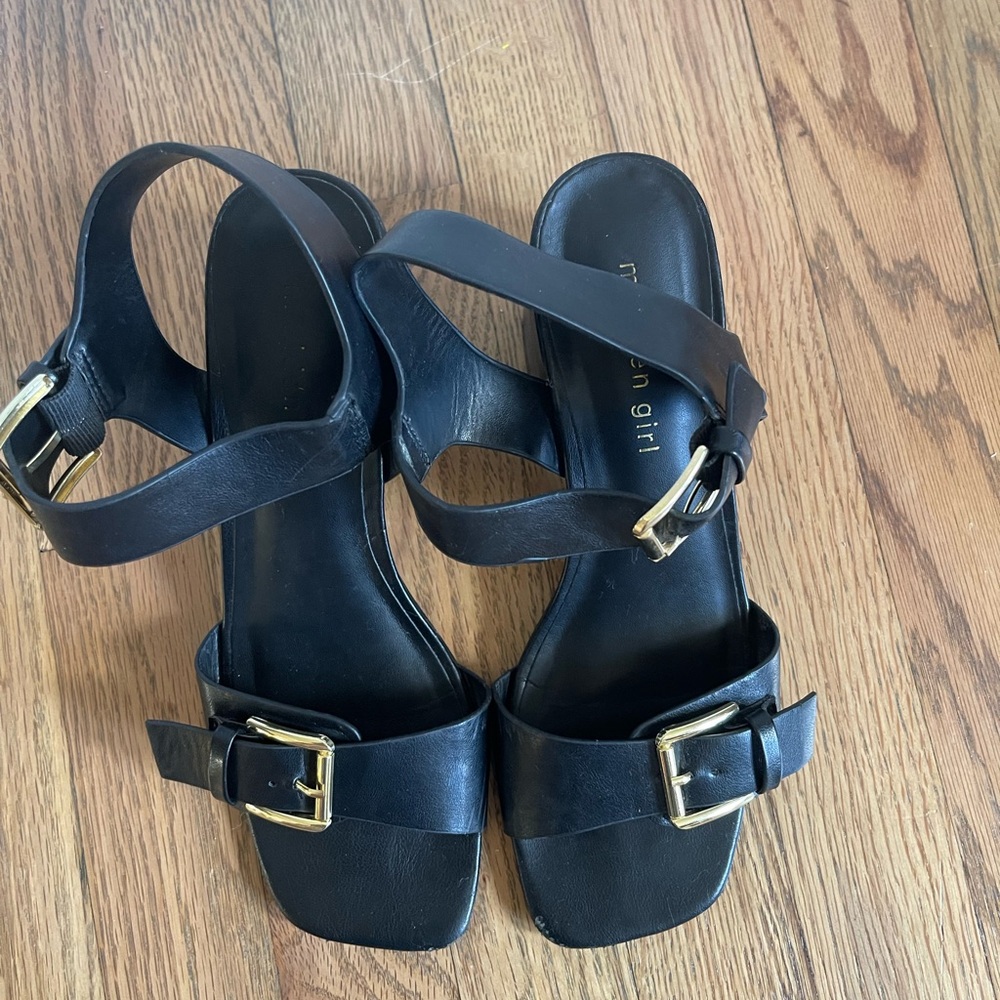 Madden Girl by Steve Madden “ALMAA” Black Block Heel Sandals – Women’s 8M